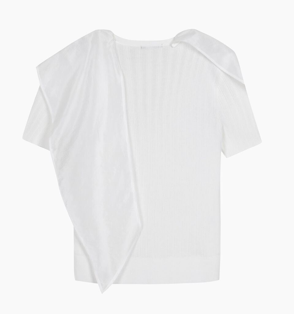 SLEEVELESS SWEATER - null - Creamy White | Sisley K image number 2